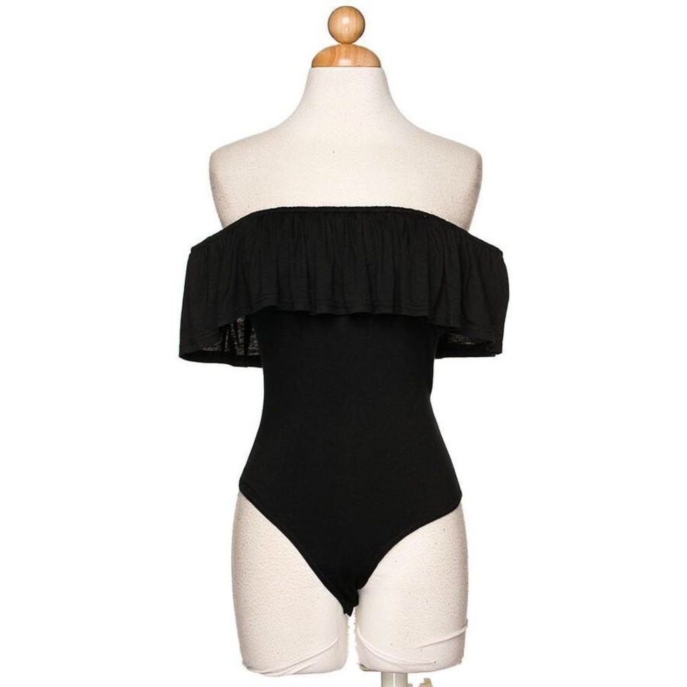 Off the Shoulder Ruffle Bodysuit - Picture 2 of 3